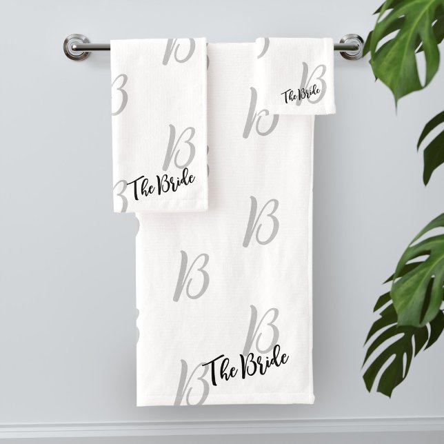Das Set für das Monogramm des Bleichhandtuches (A useful Bridal Shower gift for The Bride. Just add her initial and name (or keep the text as is))