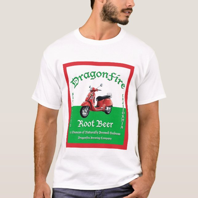 Das Shirt der DragonFire Wurzel-Bier-Männer (Vorderseite)