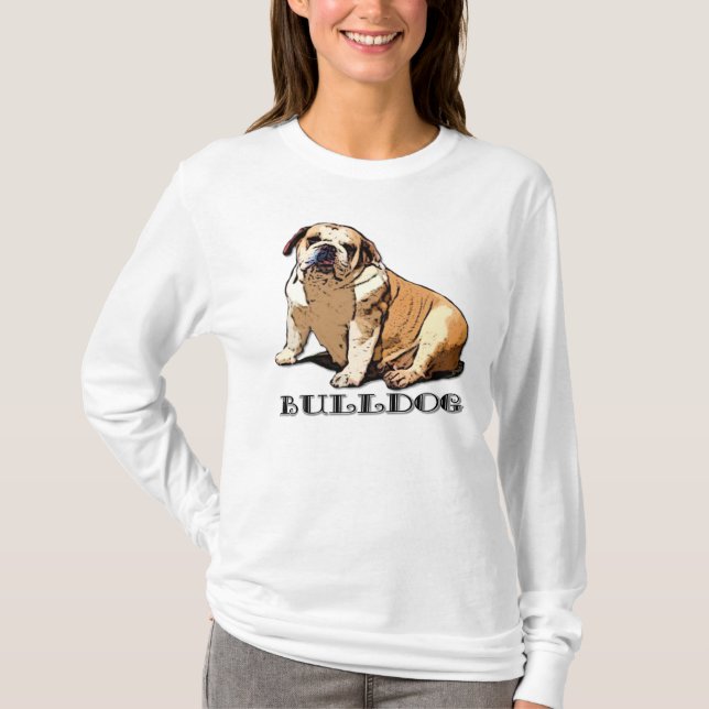 Das Shirt der englischen Bulldoggenfrau (Vorderseite)