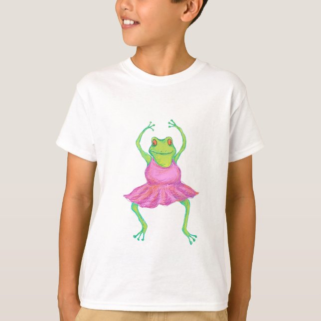 Das Shirt der Frosch-Ballerina-Kinder (Vorderseite)