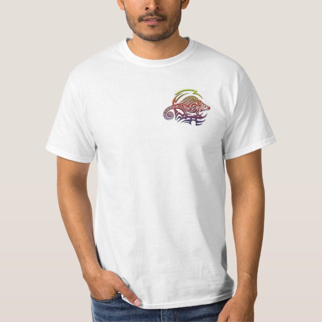 Das Shirt der Stammes- Chamäleonmänner (Vorderseite)