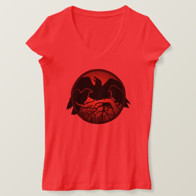 Das Shirt der weiblichen Raven Shirt Native Raven  (Design vorne)