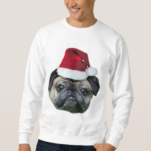 Das Shirt der WeihnachtsMopshundemänner (Vorderseite)