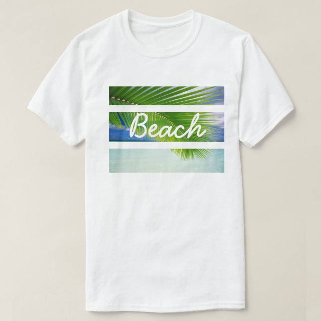 Das Shirt des tropischen Strandes (Design vorne)