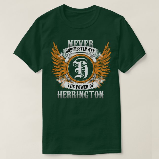 Das Shirt Herrington Name unterschätzt nie die Mac (Design vorne)