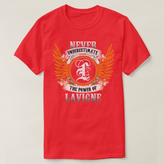 Das Shirt Lavigne unterschätzt niemals den Power O (Design vorne)