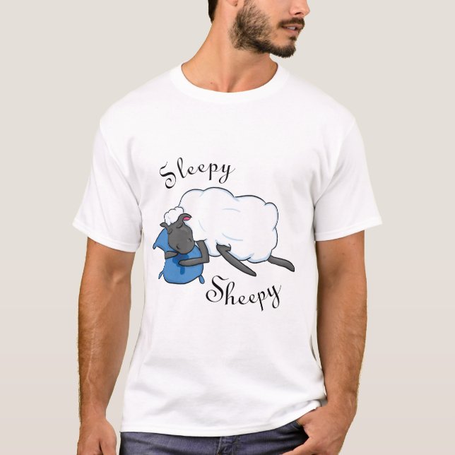 Das Shirt schläfriger Sheepy Männer (Vorderseite)