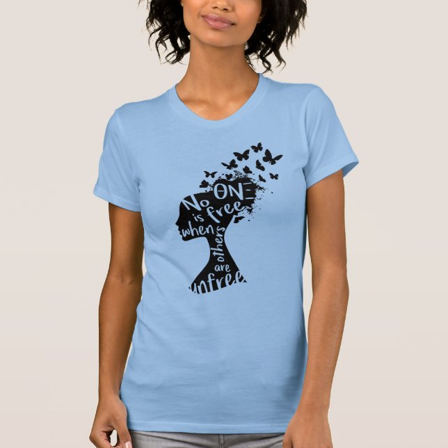 Das Shirt "Unfree" Frauen Theta-NU XI (Vorderseite)