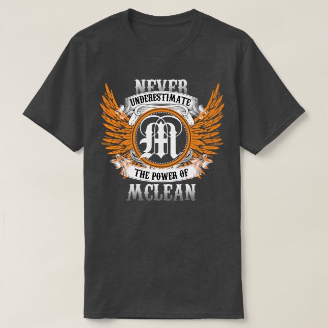 Das Shirt von Mclean name unterschätzt nie den Pow (Design vorne)