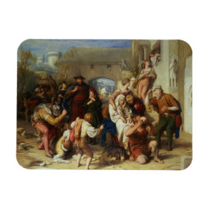 Das sieben Alter von Mann, 1835-8 (Öl) Magnet