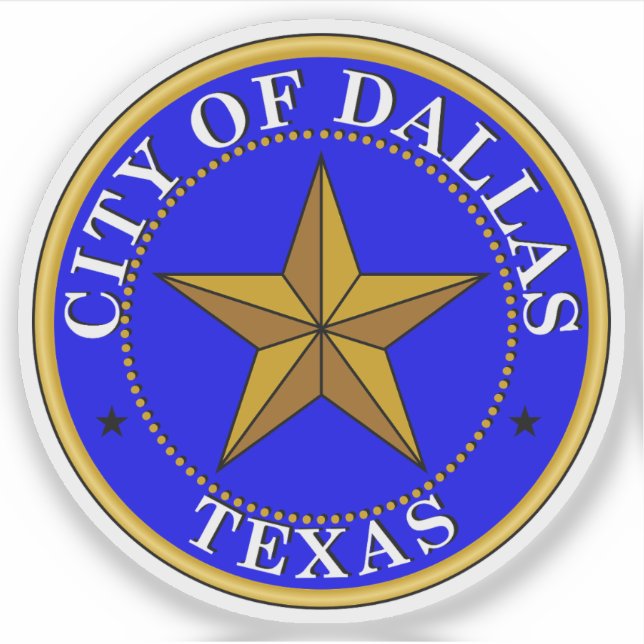 Das Siegel Dallas, Texas Aufkleber (Vorderseite)