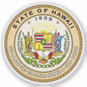 Das Siegel des Staat von Hawaii Aufkleber