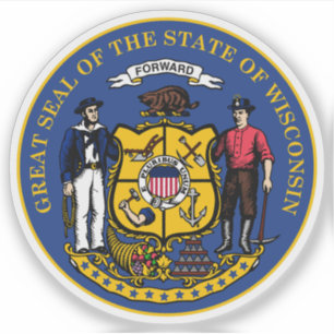 Das Siegel des Staat von Wisconsin Aufkleber