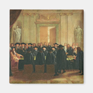 Das Siegel gehalten von Louis XIV vor Mitgliedern Magnet