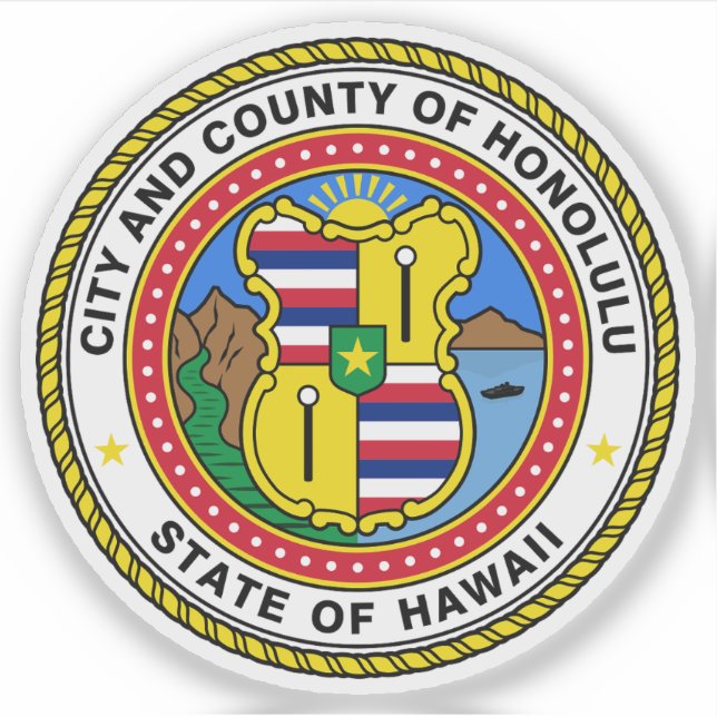 Das Siegel Honolulu, Hawaii Aufkleber (Vorderseite)