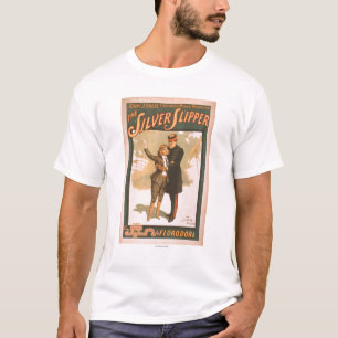 Das silberne Pantoffel-musikalisches T-Shirt