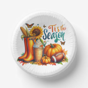 Das sind die Papierschüsseln der Jahreszeit Pappteller