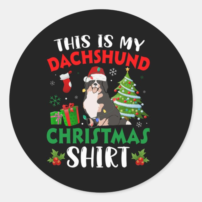 das sind meine Dackel-Weihnachten Runder Aufkleber (Vorderseite)