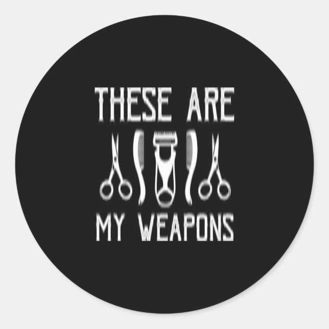 das sind meine Waffen Runder Aufkleber (Vorderseite)