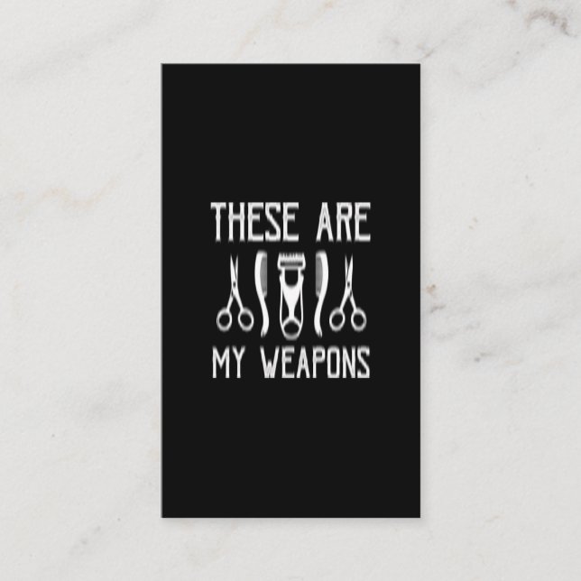das sind meine Waffen Visitenkarte (Vorderseite)
