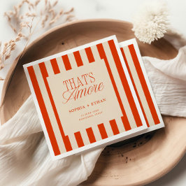 Das sind noch rote Streifen Serviette