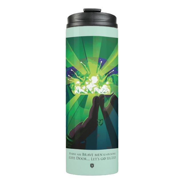 Das sind tapfere Männer, die an unserer Tür klopfe Thermosbecher (Vorderseite)