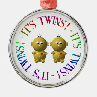 Das sind Zwillinge! Silbernes Ornament