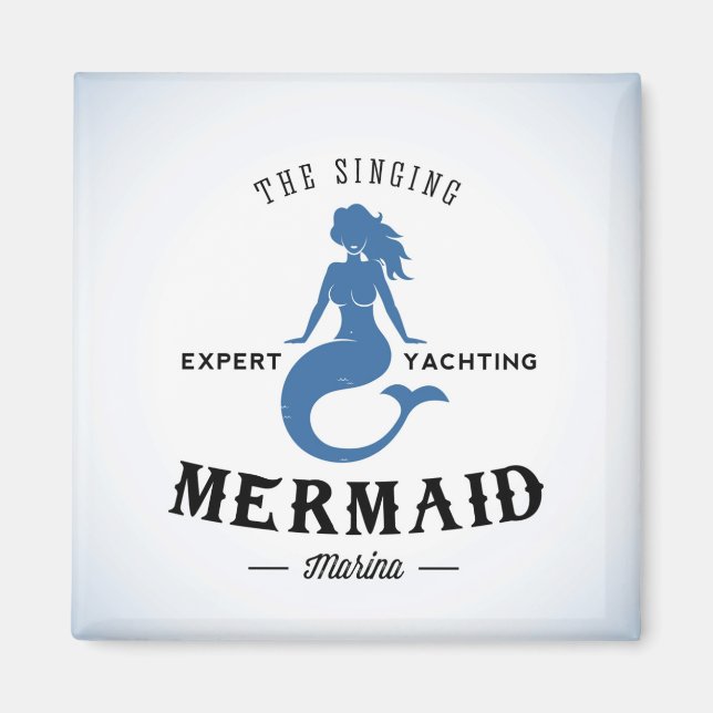 Das singende Mermaid-Poster Magnet (Vorne)