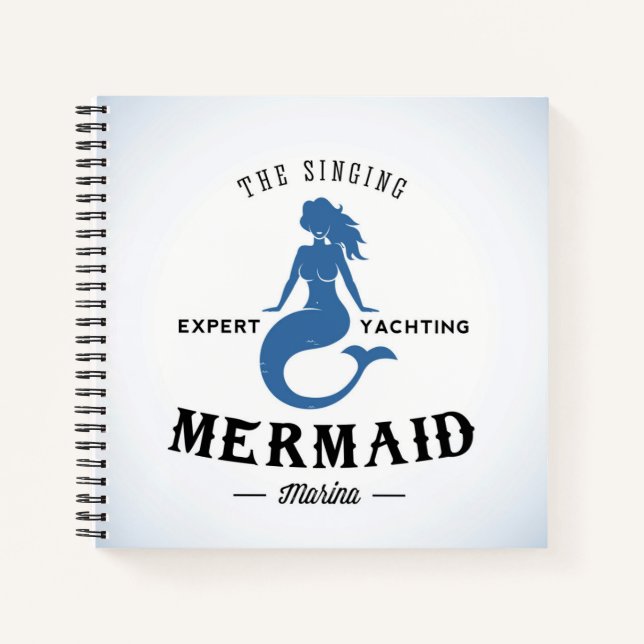 Das singende Mermaid-Poster Notizbuch (Vorderseite)