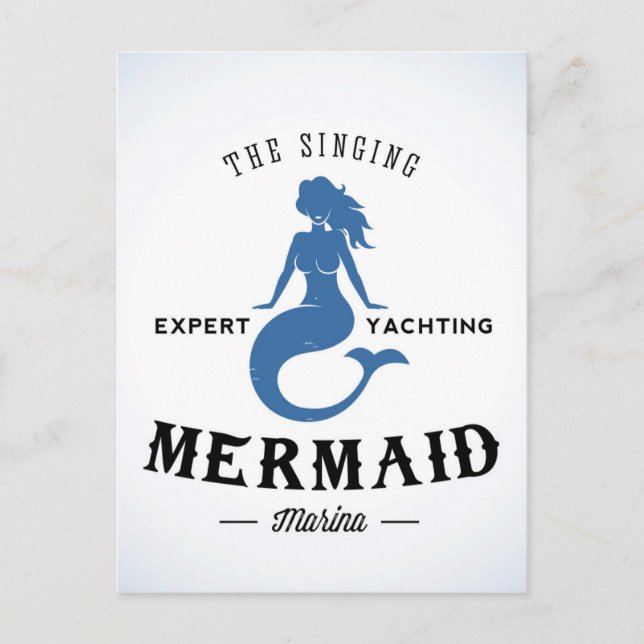Das singende Mermaid-Poster Postkarte (Vorderseite)