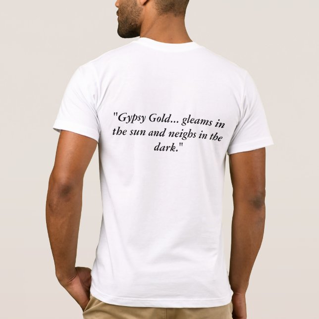 Das Sinti und Roma-GoldT - Shirt der Männer (Rückseite)