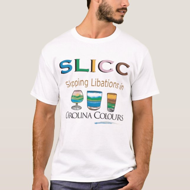 Das Sippen von Libons in Carolina-Farben T-Shirt (Vorderseite)