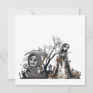 Das Skelett und die Corpse Bride.
