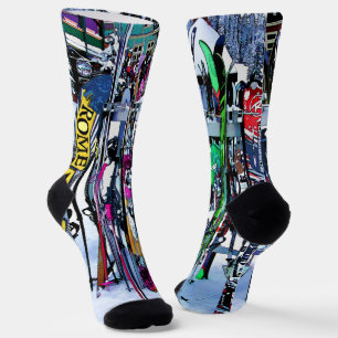 Das Ski-Party - Skier und Stöcke Socken