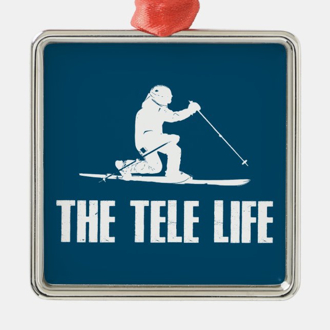 Das Skigebiet Telemark Ornament Aus Metall (Vorne)