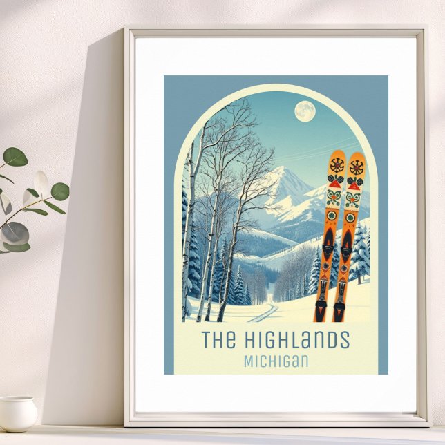 Das Skiresort Highlands Michigan Poster (Von Creator hochgeladen)