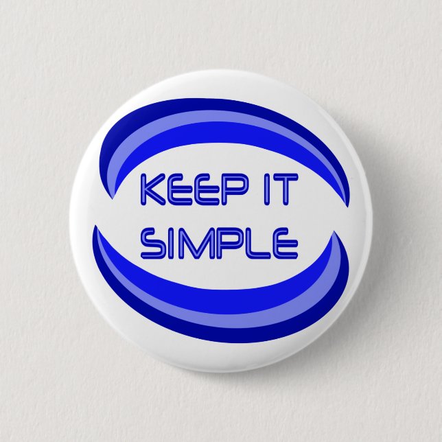 Das Slogan für die Erholung in Blau behalten Button (Vorderseite)