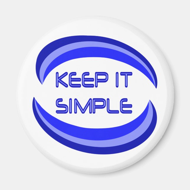 Das Slogan für die Erholung in Blau behalten Magnet (Vorne)