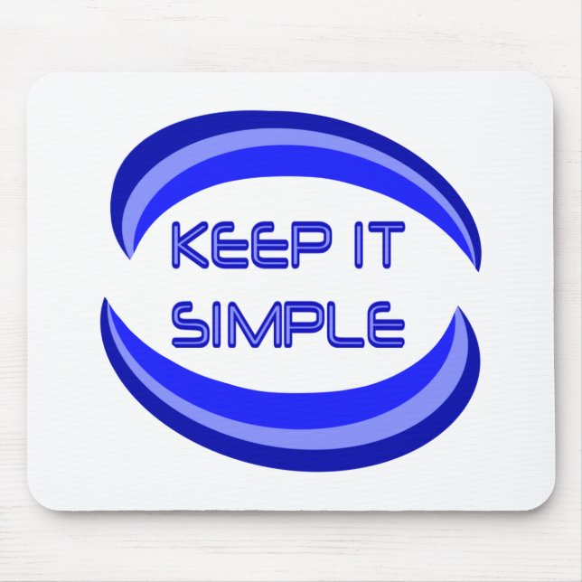 Das Slogan für die Erholung in Blau behalten Mousepad (Vorne)