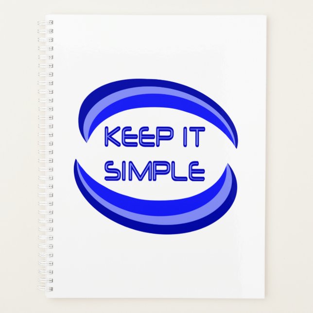 Das Slogan für die Erholung in Blau behalten Planer (Vorderseite)