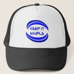 Das Slogan für die Erholung in Blau behalten Truckerkappe