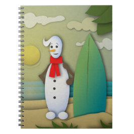 Das Snowman-Notebook im Sommer Notizblock