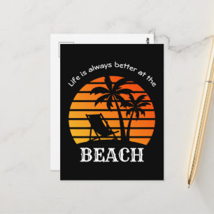 Das Sommerurlaubsleben am Strand ist immer besser Postkarte