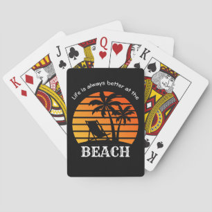 Das Sommerurlaubsleben am Strand ist immer besser Spielkarten