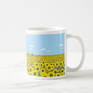 das Sonnenblumefeld Kaffeetasse