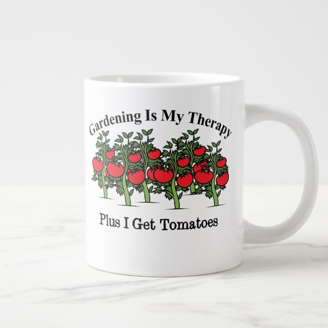 Das Sonnengärtnern ist meine Therapie Jumbo-Tasse (Rechts)