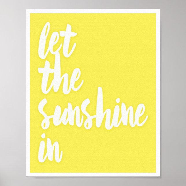 Das Sonnenlicht in gelbem Farbblock gelassen Poster (Vorne)