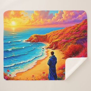 Das Sonnenset Beach Solitude Design Sherpadecke