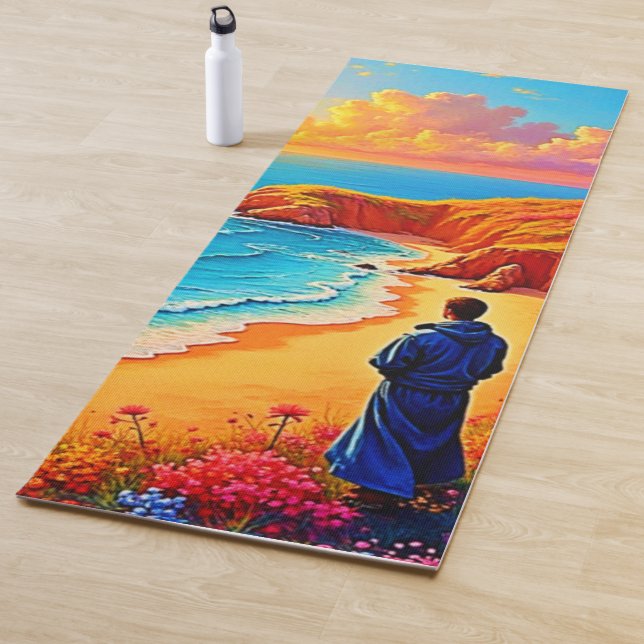 Das Sonnenset Beach Solitude Design Yogamatte (Beispiel)