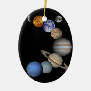 Das Sonnensystem umfasst unsere Planeten Keramikornament